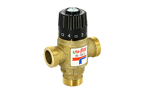 Клапан термостатический трехходовой смесительный  Unifit 1