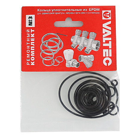 VT.KIT.3 Набор колец EPDM №3, для радиаторной арматуры, латунных фильтров и коллекторов VALTEC
